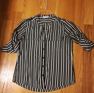 Calvin Klein Stripped Button Down Shirt, M, EUC!